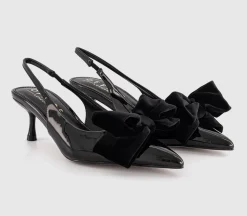 Marilyn Velvet Bow Slingback Court Heels