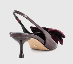 Marilyn Velvet Bow Slingback Court Heels