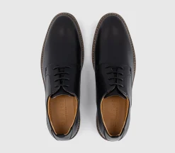 Marlborough Stitch Detail Plain Toe Derby Shoes