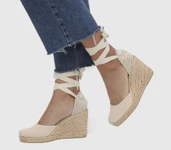 Marmalade Ankle Tie Espadrille Wedges