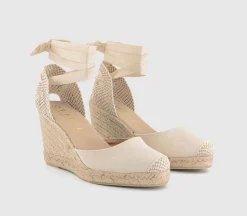 Marmalade Ankle Tie Espadrille Wedges