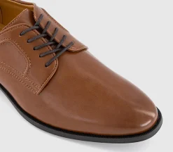 Marvin Stitch Detail Plain Toe Derby Shoes
