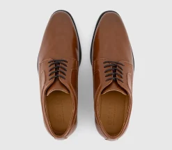 Marvin Stitch Detail Plain Toe Derby Shoes