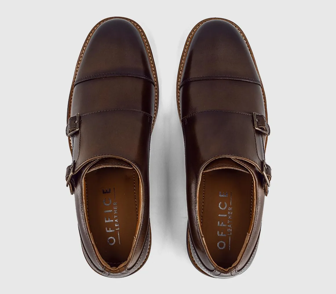 Marwood Stitched Detail Double Monk Shoes