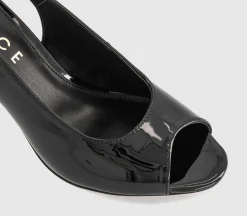 Mascara Slingback Peep Toe Heels