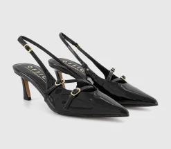 Melba Multi Strap Slingback Kitten Heels