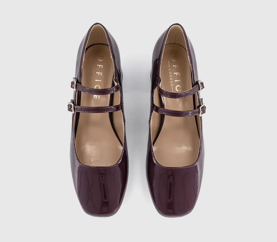 Mercy Double Strap Heeled Mary Janes