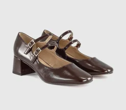 Mercy Double Strap Heeled Mary Janes
