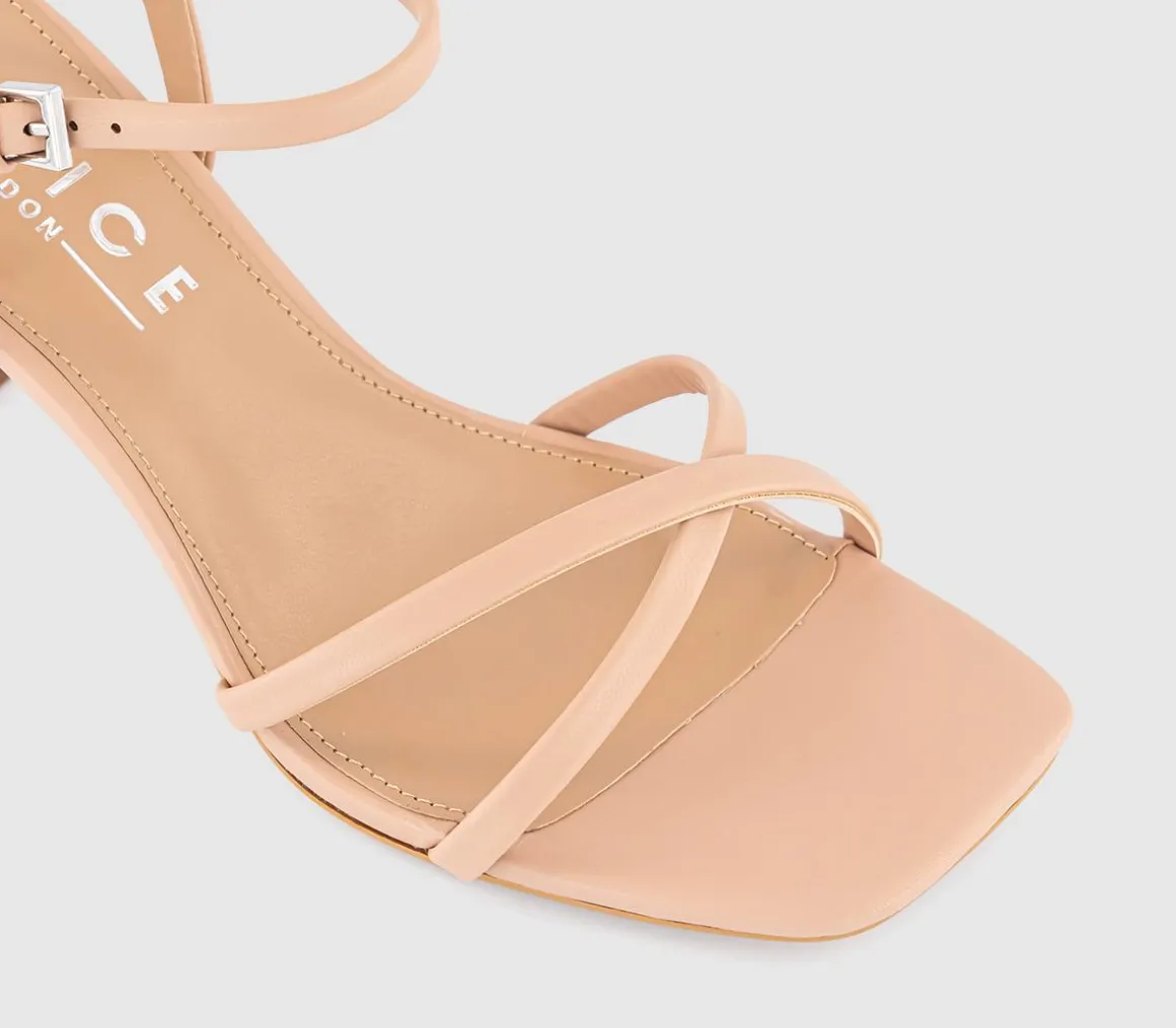 Micky Cross Over Skinny Strap Heeled Sandals