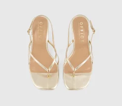 Mokka Toepost Slingback Heeled Sandals