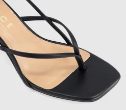 Mokka Toepost Slingback Heeled Sandals