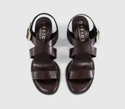 Mona Multi Strap Stack Heel Sandals
