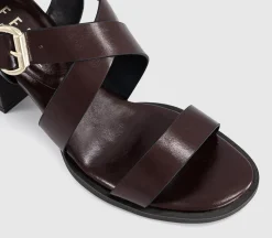 Mona Multi Strap Stack Heel Sandals