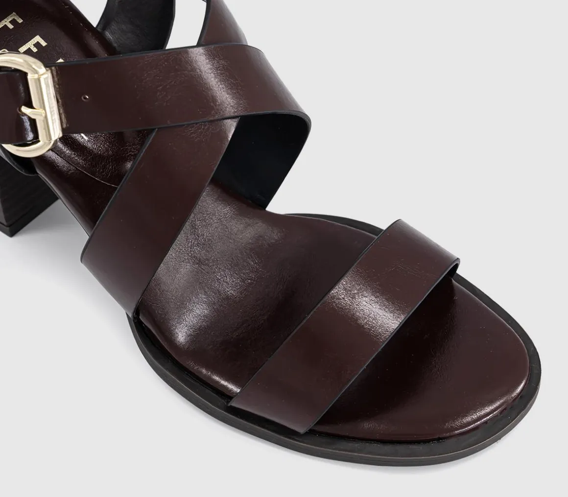 Mona Multi Strap Stack Heel Sandals
