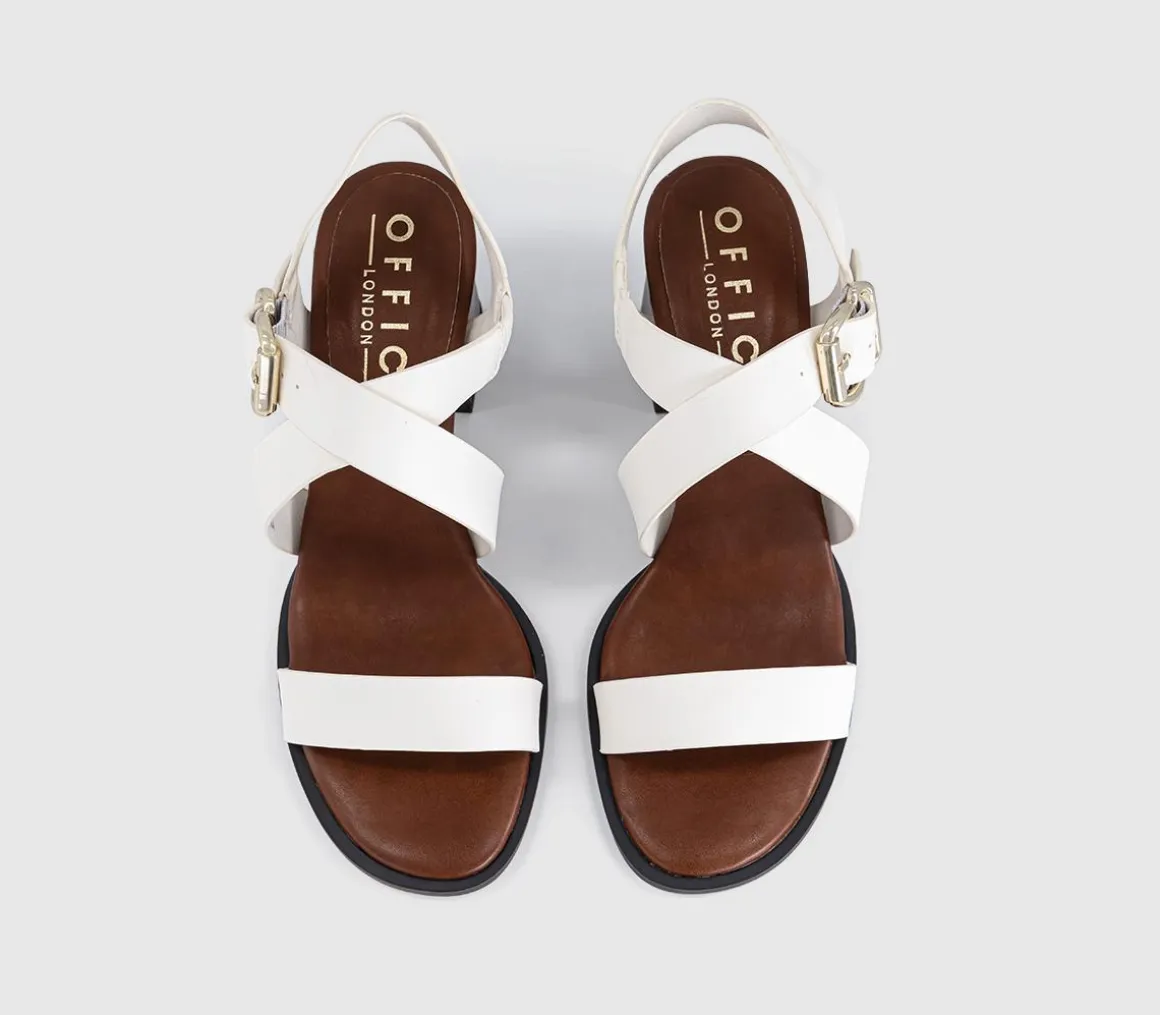 Mona Multi Strap Stack Heel Sandals