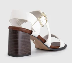 Mona Multi Strap Stack Heel Sandals