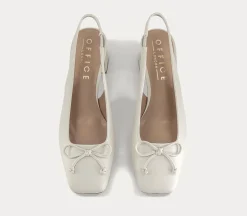 Monet Slingback Heeled Ballet Pumps
