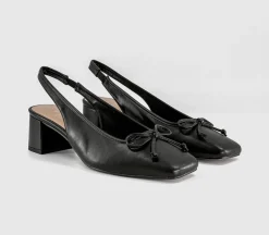 Monet Slingback Heeled Ballet Pumps