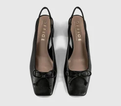 Monet Slingback Heeled Ballet Pumps