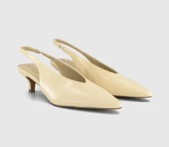 Monique High Vamp Slingback Kitten Heels Court