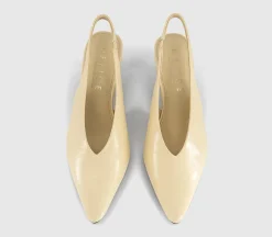 Monique High Vamp Slingback Kitten Heels Court