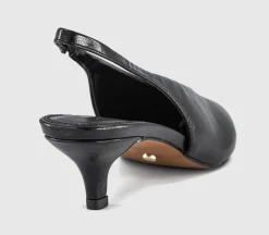 Monique High Vamp Slingback Kitten Heels Court
