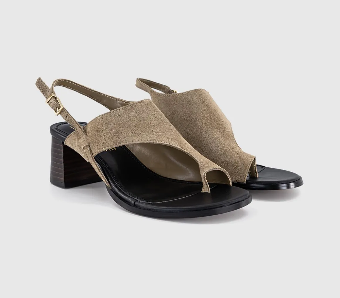 Montreal Toe Post Stacked Heel Sandals