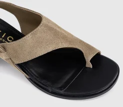 Montreal Toe Post Stacked Heel Sandals
