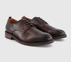 Murray Plain Toe Stitch Detail Derby Shoes