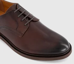 Murray Plain Toe Stitch Detail Derby Shoes