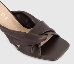 Muse Ruched Heeled Mules
