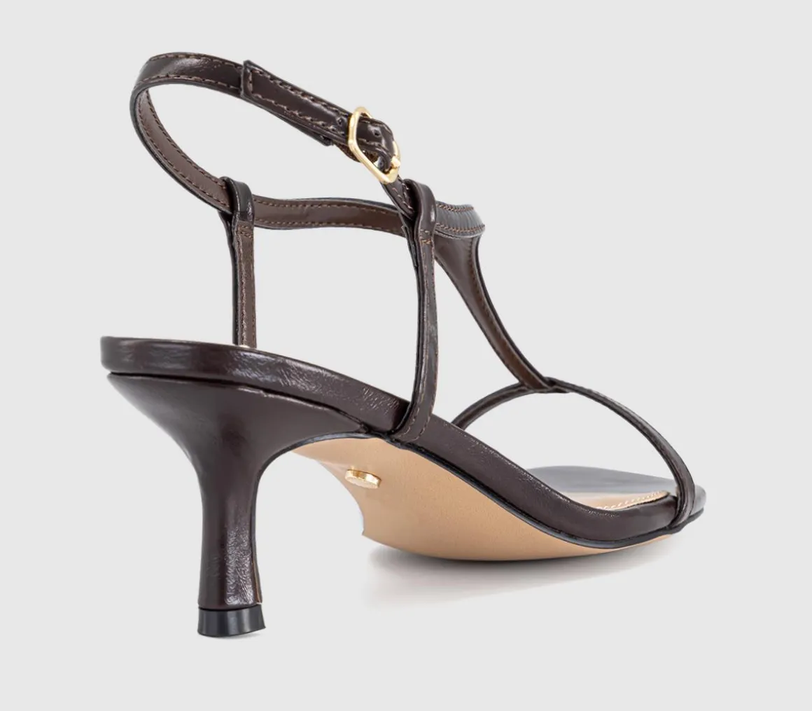 Mystery T Bar Heeled Sandals
