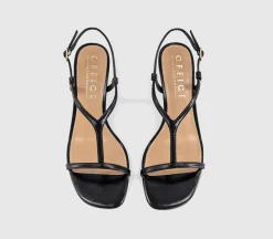 Mystery T Bar Heeled Sandals