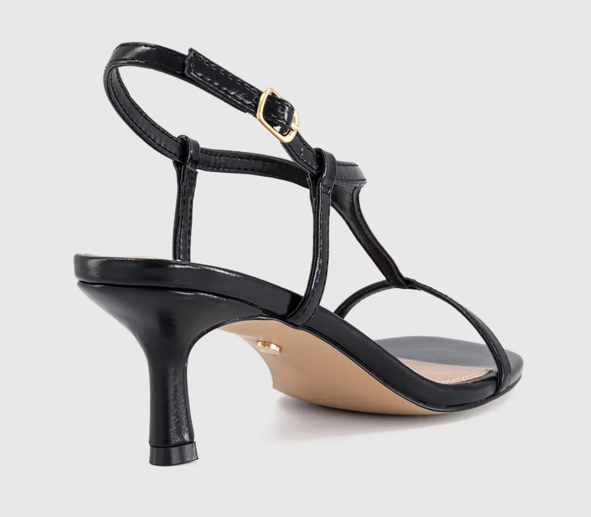 Mystery T Bar Heeled Sandals