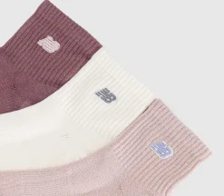 Nb Black Patch Logo Ankle 3 Pack Socks