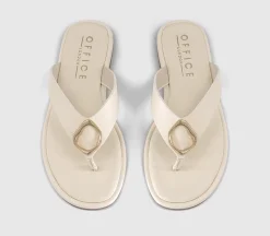 Saffron Metal Trim Detail Toepost Sandals