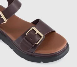Sage Buckle Detail Platform Sandals