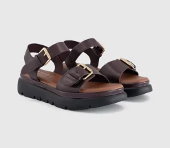Sage Buckle Detail Platform Sandals