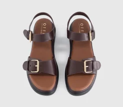 Sage Buckle Detail Platform Sandals