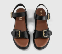 Sage Buckle Detail Platform Sandals