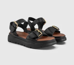 Sage Buckle Detail Platform Sandals