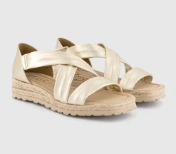 Sailor Cross Strap Espadrille Sandals
