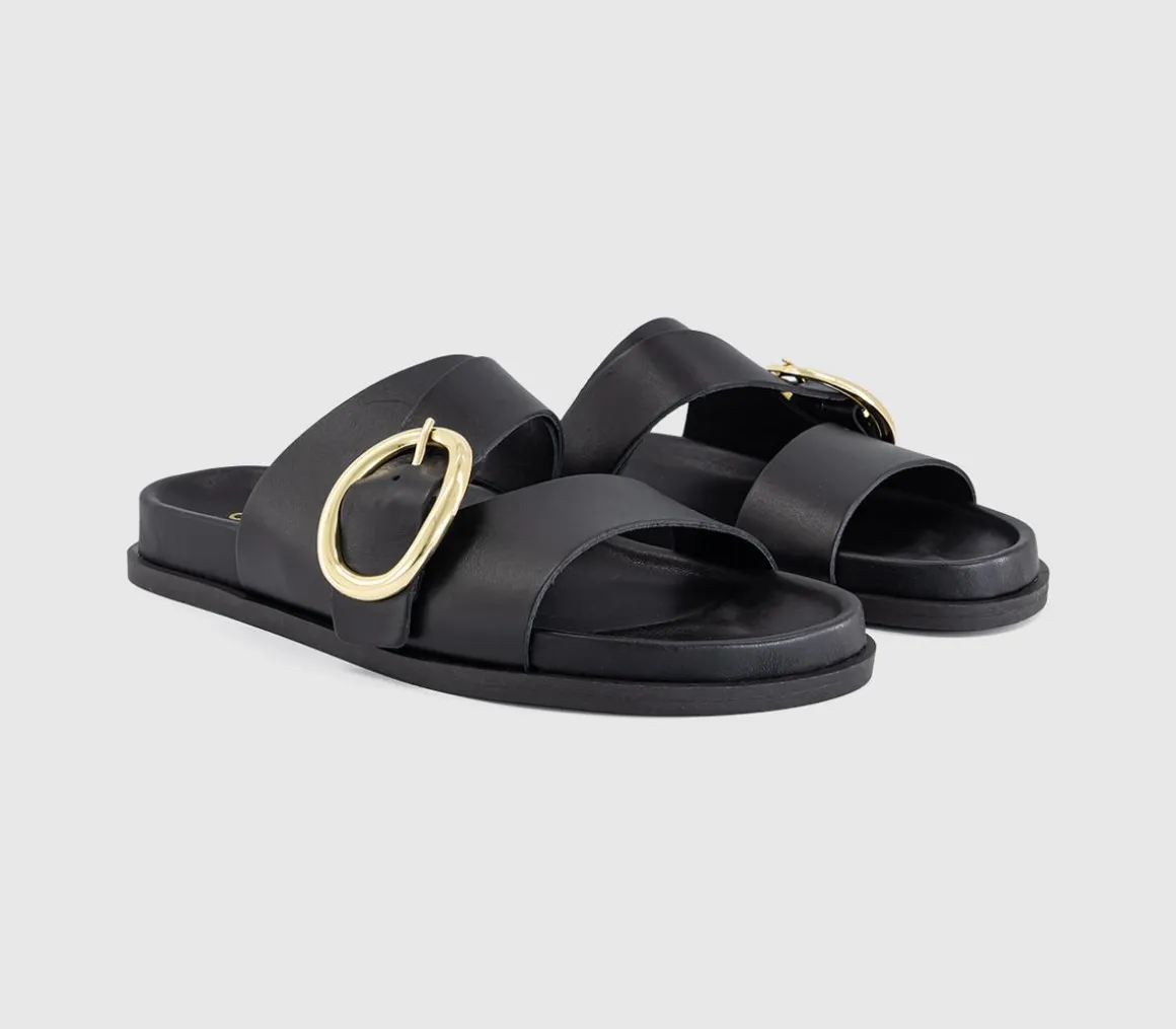 Salsa Buckle Trim Footbed Sliders