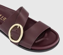 Salsa Buckle Trim Footbed Sliders