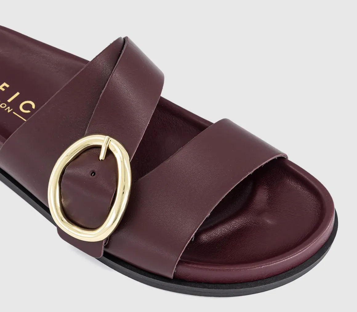 Salsa Buckle Trim Footbed Sliders
