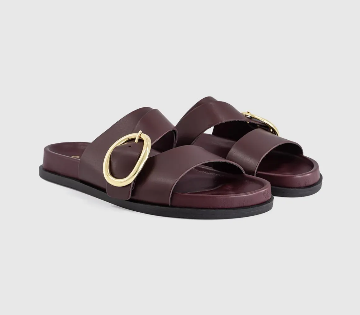 Salsa Buckle Trim Footbed Sliders
