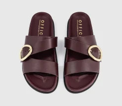 Salsa Buckle Trim Footbed Sliders
