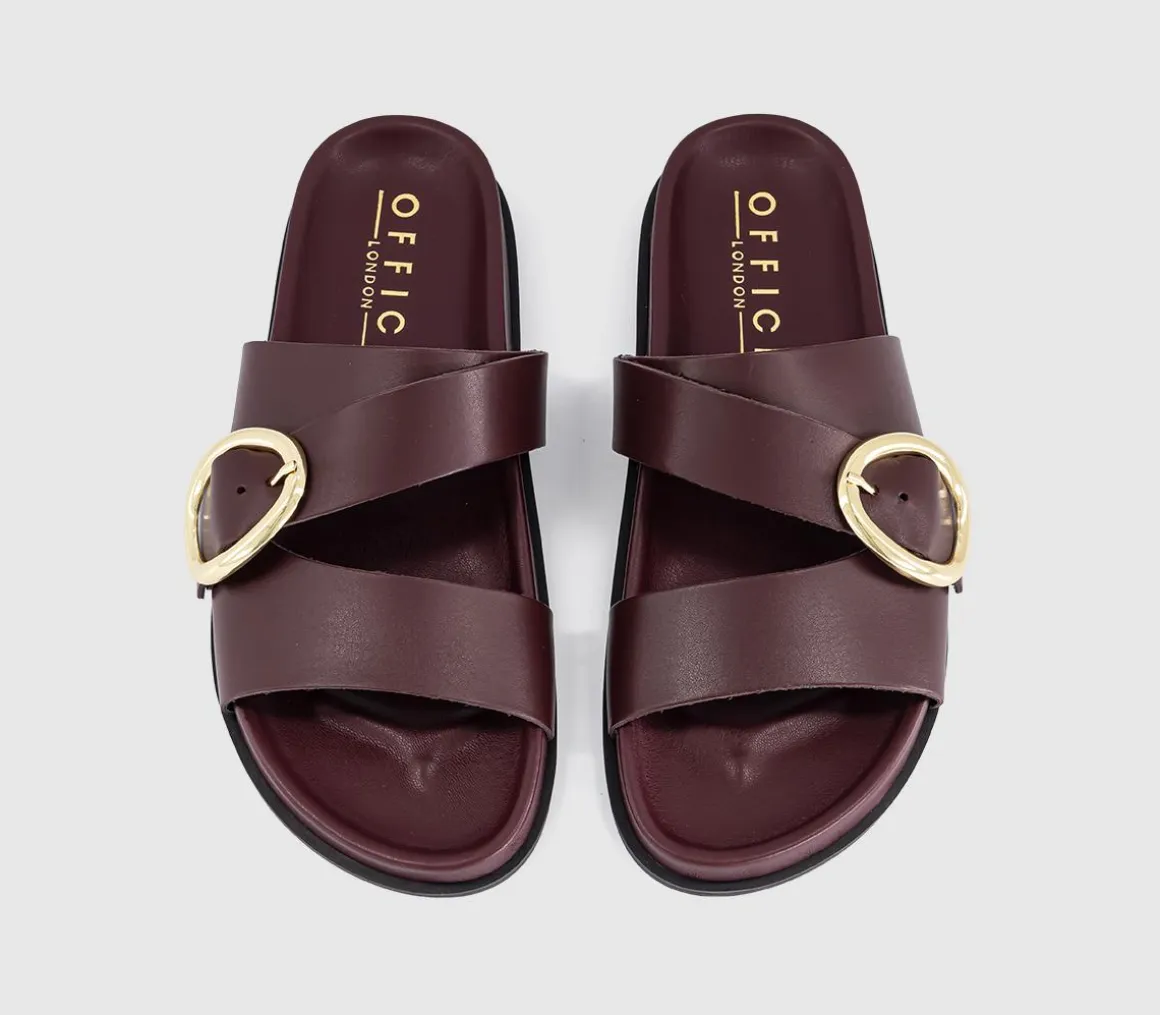 Salsa Buckle Trim Footbed Sliders