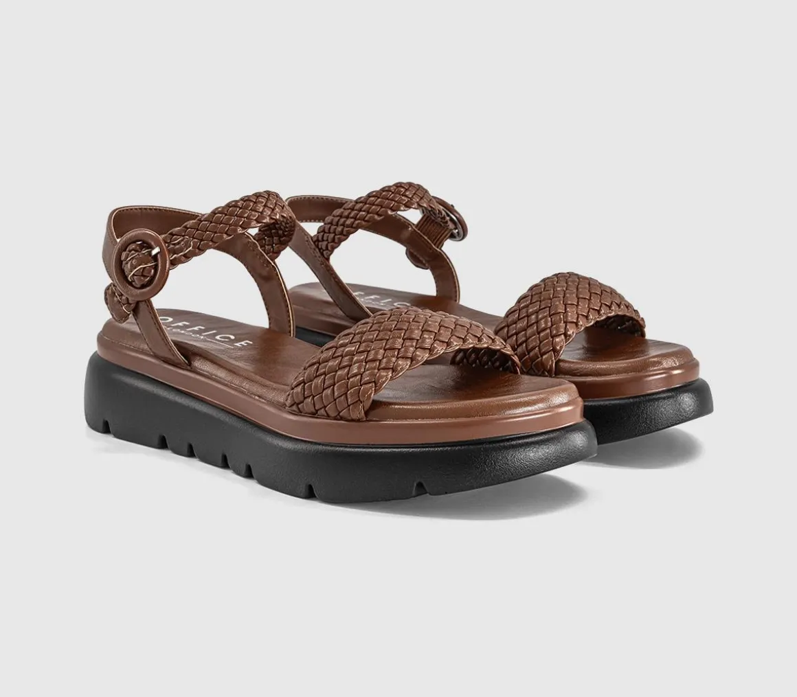 Salute Woven Double Strap Platform Sandals