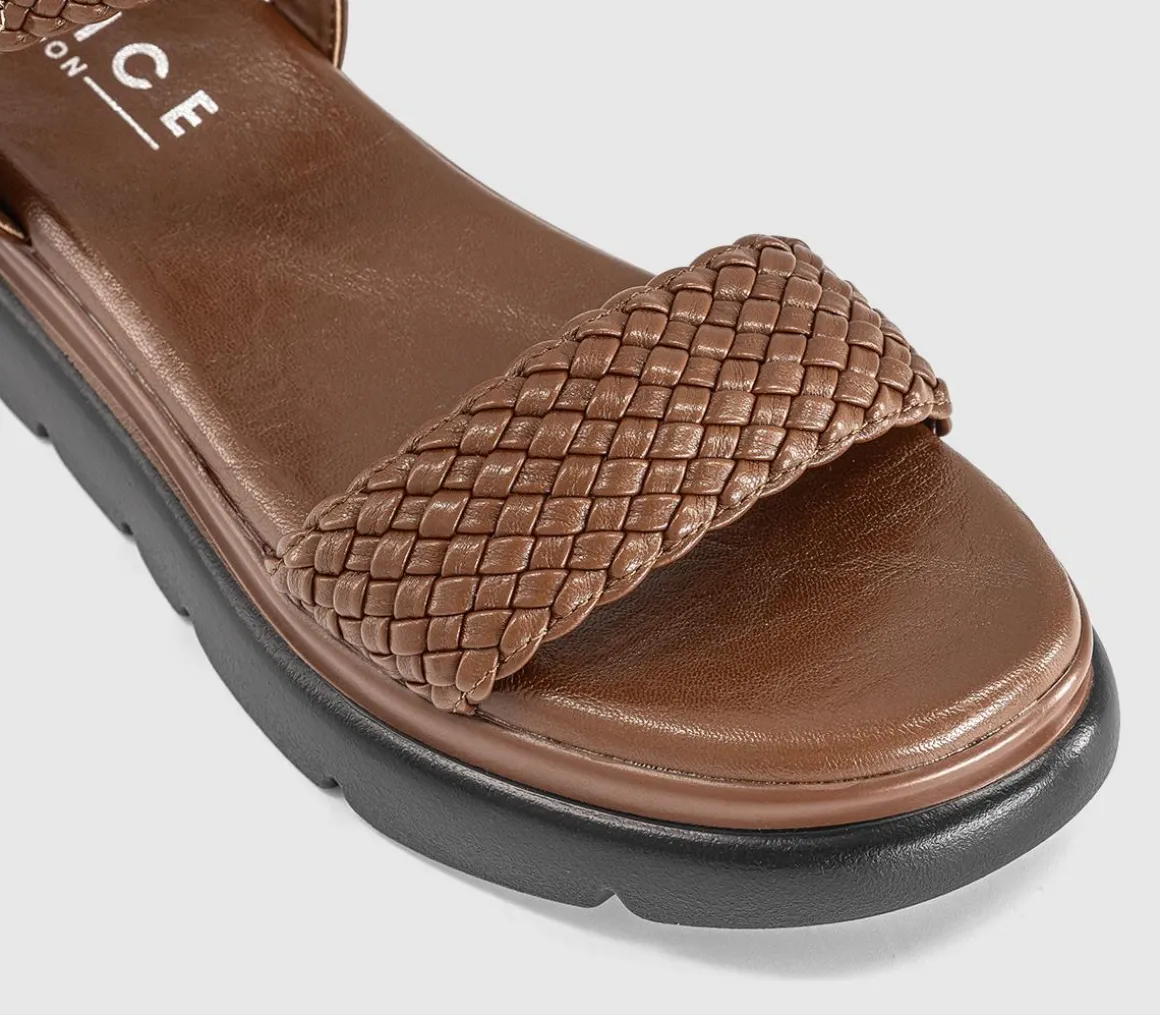 Salute Woven Double Strap Platform Sandals